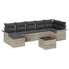 vidaXL Havesofa S&aelig;t 8 stk. Lysegr&aring; polyrattan