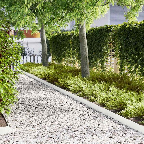 vidaXL Plænekant 50 pcs Hvid 100 x 0.05 x 20 cm Koldvalset Stål