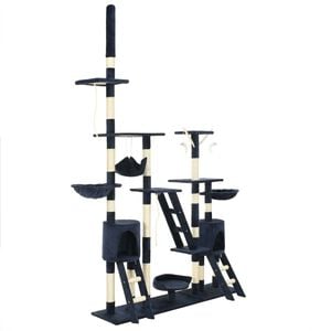 vidaXL kradsetr&aelig; til katte med sisal-kradsestolper 230-250 cm bl&aring;