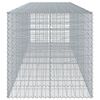 vidaXL gabionkurv med cover 450x100x100 cm galvaniseret jern