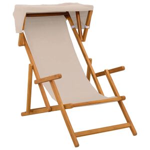 vidaXL Havestol 3 position Massiv Eucalyptus Tr&aelig; Beige