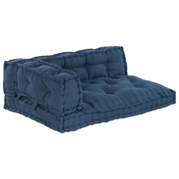 vidaXL Palle Sofa Pude 3 pcs Indigo 120 x 80 x 38 cm Stof