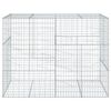 vidaXL gabionkurv med cover 200x100x150 cm galvaniseret jern