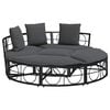 vidaXL udend&oslash;rs loungeseng uden tag polyrattan sort