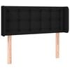 vidaXL sengegavl med kanter 93x16x78/88 cm stof sort