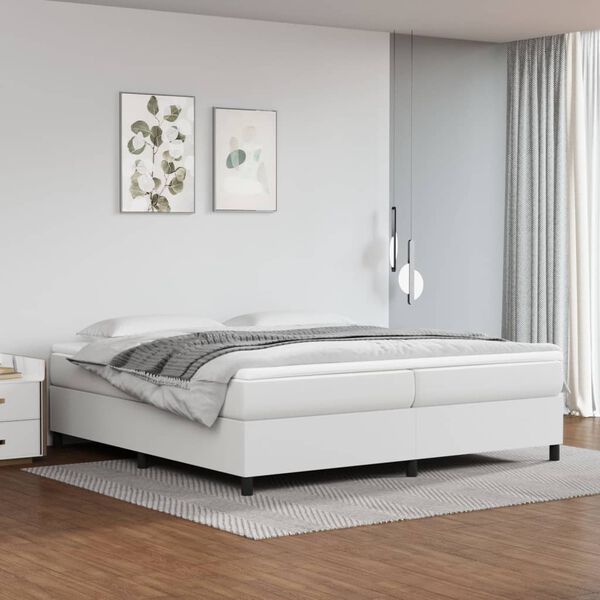 vidaXL Boxspring sengeramme 200x200 cm kunstl&aelig;der hvid