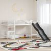 vidaXL Kids'loftseng med rutsjebane Hvid og Antracit 99,5 x 200 cm