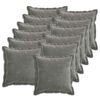 vidaXL Pudebetr&aelig;k 12 pcs HOUTEN M&oslash;rkegr&aring; 45 x 45 cm Chenille Stof