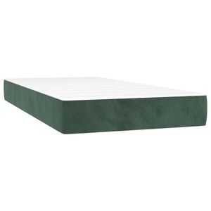 vidaXL springmadras med pocketfjedre medium 120x190x20 cm fl&oslash;jl m&oslash;rkegr&oslash;n