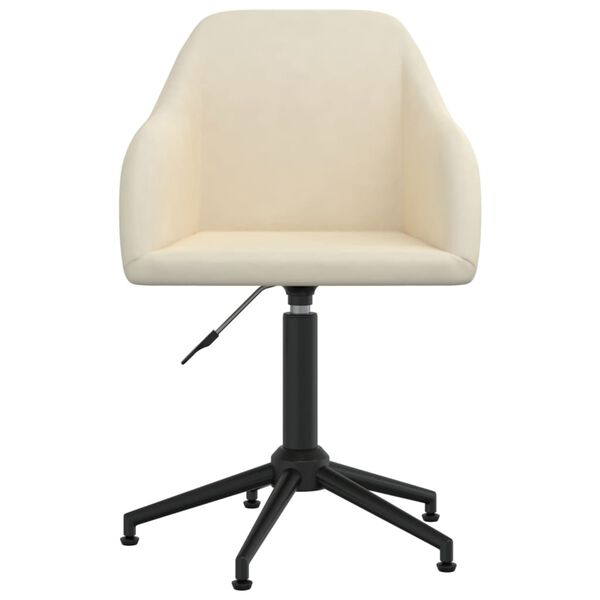 vidaXL drejelige spisebordsstole 2 stk. fl&oslash;jl cremefarvet