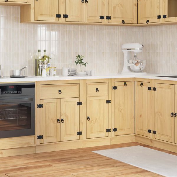 vidaXL Kabinet SKI HonningBrun 40 x 46 x 81,5 cm Massiv fyrretr&aelig;