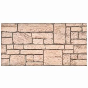 vidaXL V&aelig;gpaneler 10 stk. 100 x 50 cm Beige EPS Skum