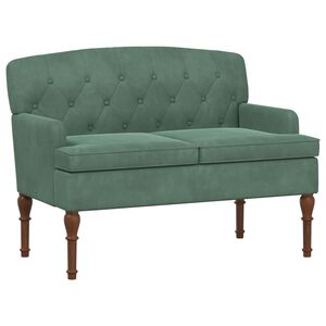 vidaXL L&aelig;nestol med knap tufting Havgr&oslash;n 111 x 65 x 79 cm Fl&oslash;jl