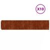 vidaXL Pl&aelig;nekant 10 stk. 20 x 103 cm Cortenst&aring;l Rusten