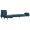 vidaXL L-formet sovesofa 271x140x70 cm velour bl&aring;