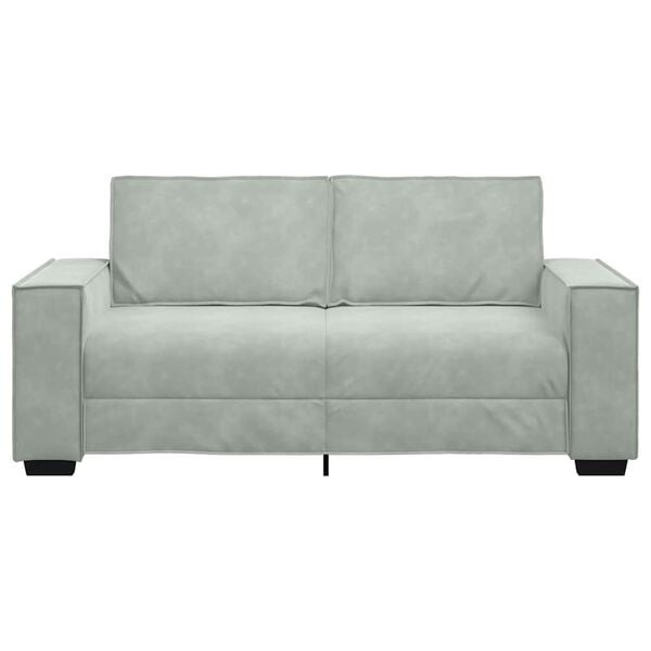 vidaXL 2-personers sofa 180x78x84 cm fl&oslash;jl lysegr&aring;