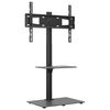 vidaXL tv-stativ til hj&oslash;rne 2 hylder til 32"-65" sort
