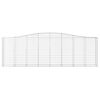 vidaXL buede gabionkurve 2 stk. 400x50x120/140 cm galvaniseret jern