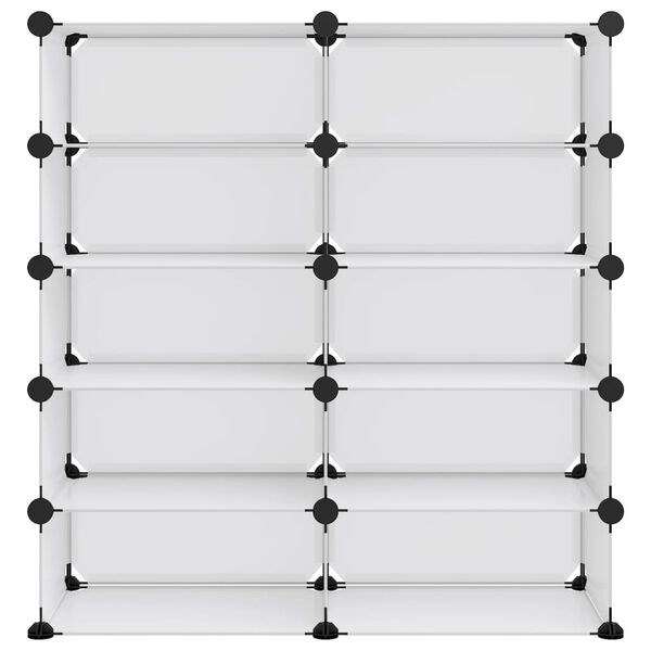 vidaXL skoreol 84x32x88,5 cm PP transparent