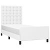 vidaXL sengeramme med sengegavl 80x200 cm kunstlæder hvid
