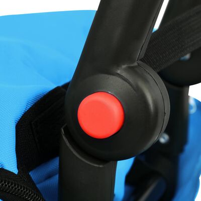 vidaXL foldbar cykeltrailer med indkøbstaske blå og sort