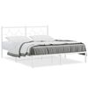 vidaXL sengeramme med sengegavl 160x200 cm metal hvid