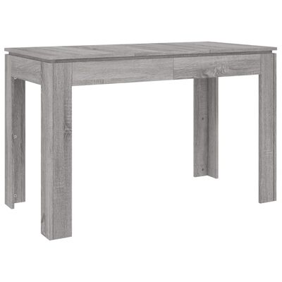 vidaXL spisebord 120x60x76 cm konstrueret træ grå sonoma-eg