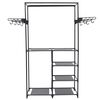 vidaXL tøjstativ 87x44x158 cm stål og ikke-vævet stof sort