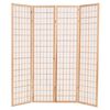 vidaXL foldbar 4-panels rumdeler japansk stil 160 x 170 cm naturfarvet