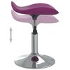 vidaXL barstol st&aring;l og kunstl&aelig;der krom og lilla