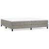 vidaXL Boxspring sengeramme Lysegr&aring; 200x200 cm Fl&oslash;jl