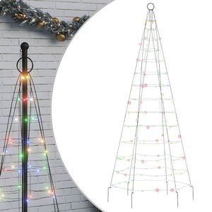 vidaXL LED-juletr&aelig; 200 LED'er 180 cm flerfarvet lys