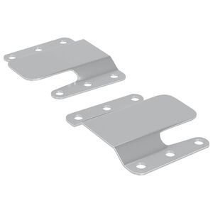 vidaXL Flush Mount Beslag 2 pcs S&oslash;lv 75 x 66 x 1,4 mm St&aring;l