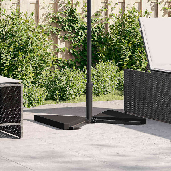 vidaXL parasolv&aelig;gtplader 2 stk. granit 14 kg trekantet sort