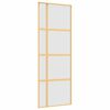 vidaXL skyded&oslash;r 76x205 cm matteret sikkerhedsglas og aluminium gylden