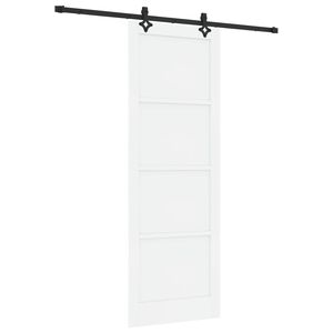 vidaXL Skyded&oslash;r Hvid og sort 83 x 232 cm Massivt fyrretr&aelig;