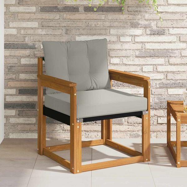 vidaXL Udend&oslash;rs sofagruppe Massiv akacietr&aelig; og Textilene