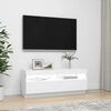 vidaXL tv-skab med LED-lys 100x35x40 cm hvid