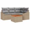vidaXL Havesofa S&aelig;t 5 stk. Beige og lys gr&aring; polyrattan