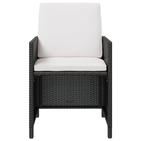 vidaXL udend&oslash;rs spises&aelig;t 11 dele med hynder polyrattan sort