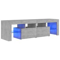 vidaXL tv-bord med LED-lys 140x36,5x40 cm betongrå