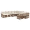 vidaXL Havesofa S&aelig;t 11 stk. Beige polyrattan