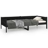 vidaXL daybed massivt fyrretr&aelig; sort 90x190 cm