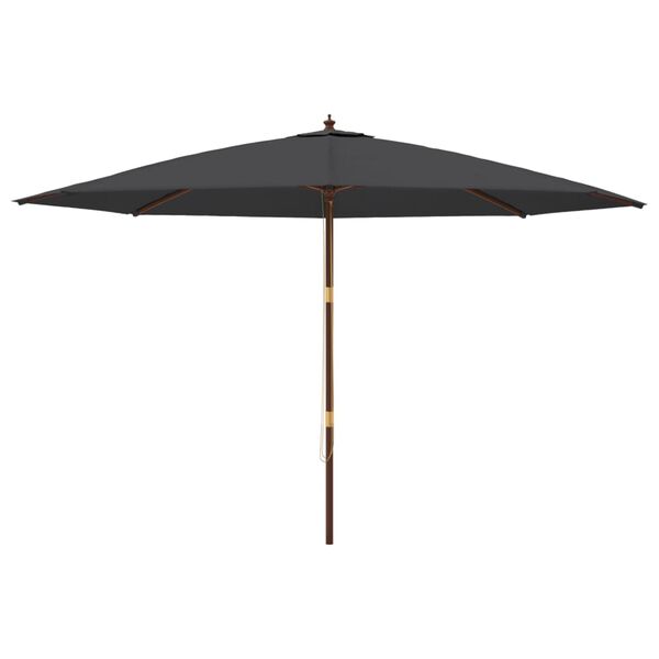 vidaXL haveparasol med tr&aelig;stang 400x273 cm sort