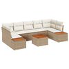 vidaXL Havesofa S&aelig;t 8 stk. Beige Poly rattan
