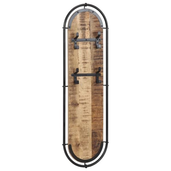 vidaXL v&aelig;gh&aelig;ngte knager&aelig;kker 2 stk. 4 knager massivt ru mangotr&aelig;