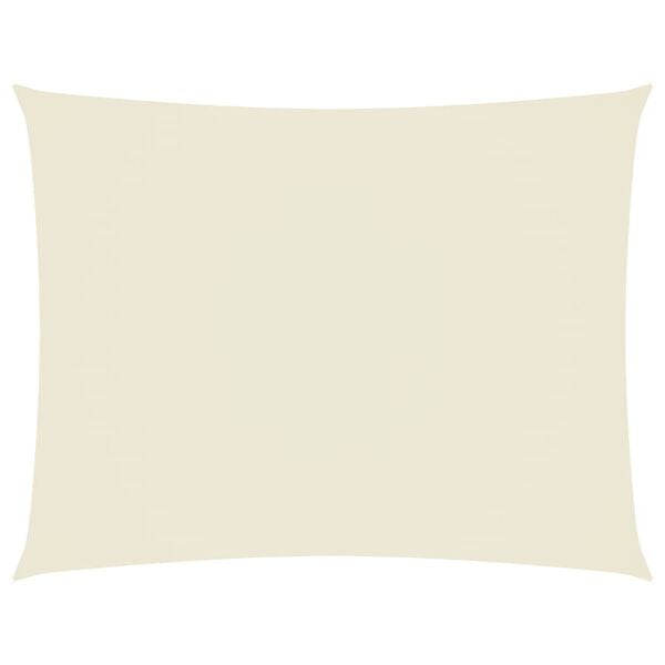 vidaXL solsejl 4x6 m rektangulært oxfordstof cremefarvet