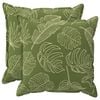 vidaXL Pudebetr&aelig;k 2 stk. HOUTEN Bladdesign 55 x 55 cm Polyester