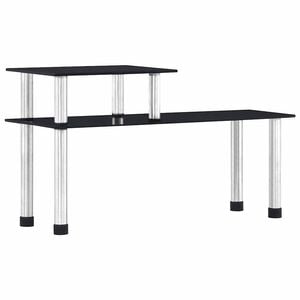 vidaXL k&oslash;kkenreol 45x16x26 cm h&aelig;rdet glas sort