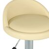 vidaXL drejelige spisebordsstole 6 stk. kunstl&aelig;der cremefarvet